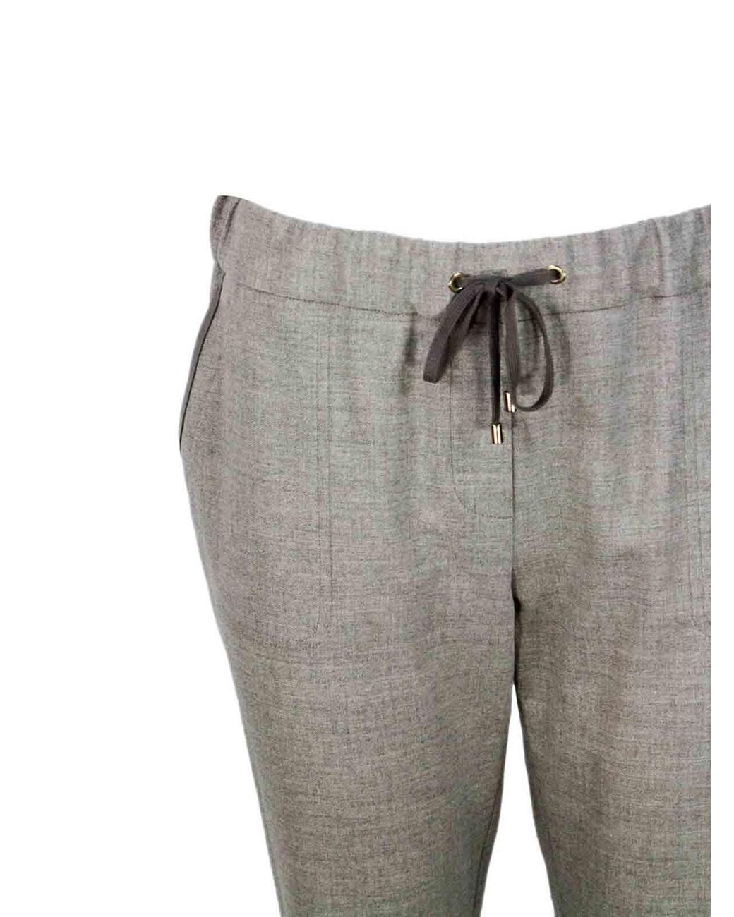 Lorena Antoniazzi Gray Wool Blend Pants
