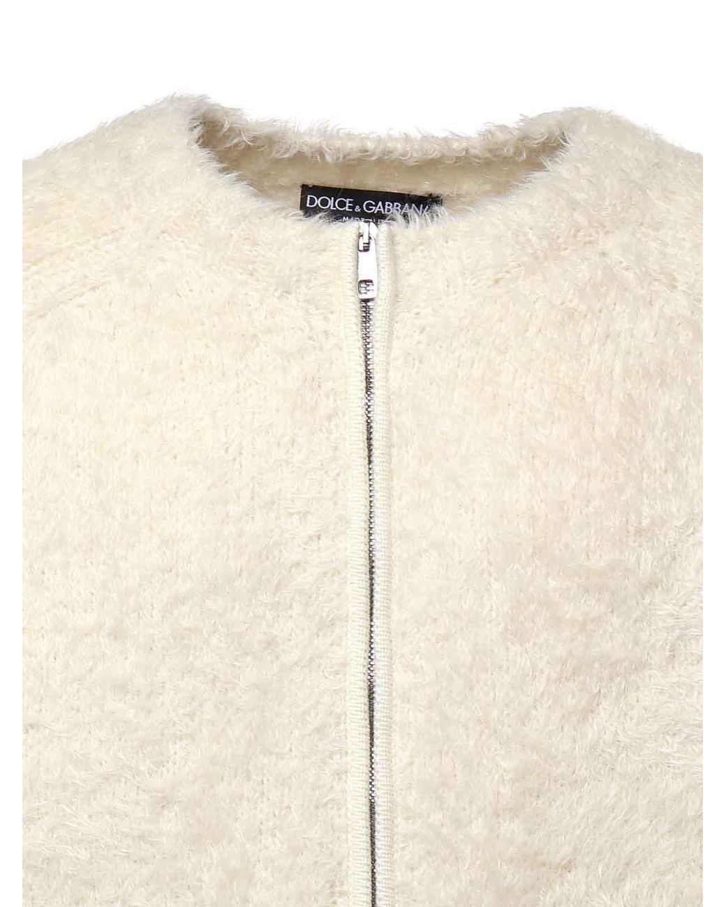 Dolce & Gabbana Natural Alpaca Blend Cardigan for men