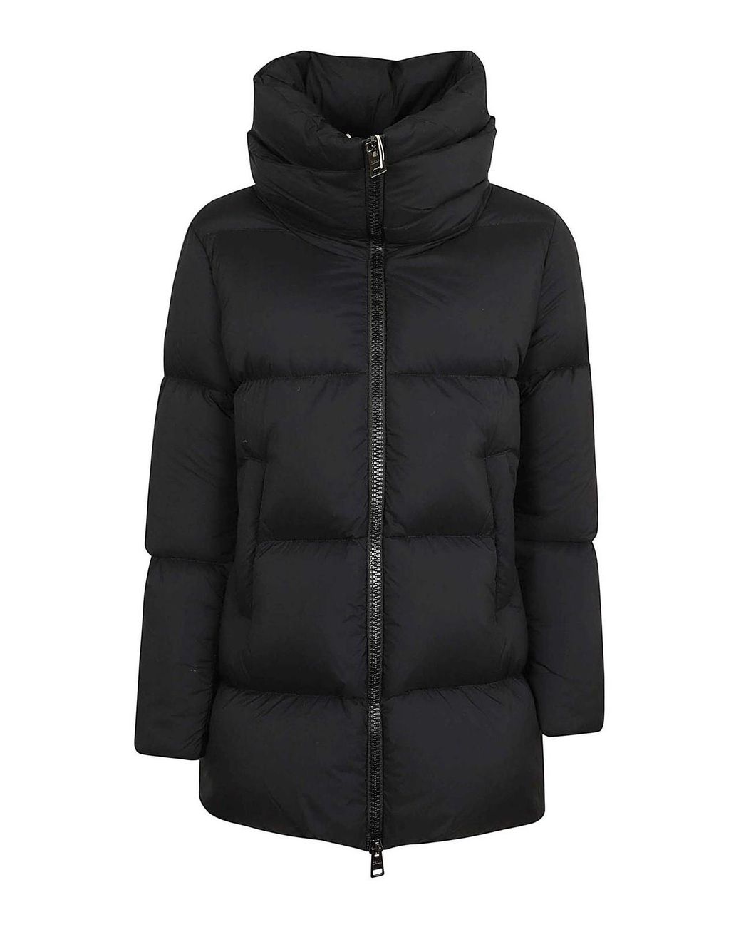Herno Black Long Padded Quilted Down Jacket