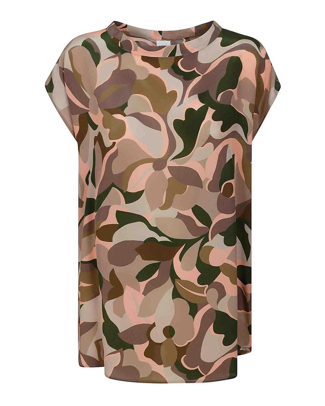 Aspesi Gray Abstract-Print Blouse
