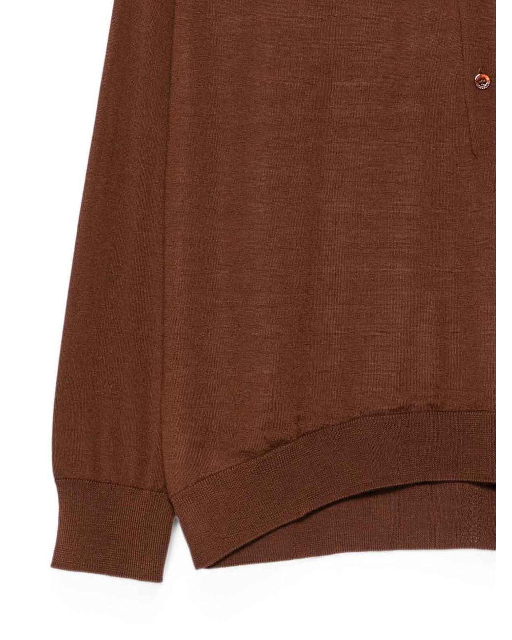 Semicouture Brown Cassie And Ivory Polo Shirt
