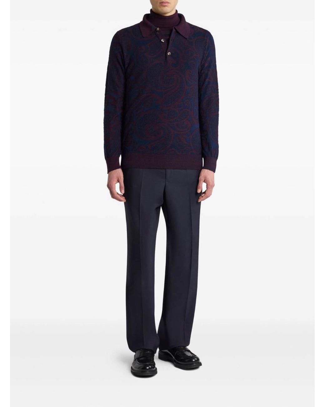 Etro Blue Turtleneck Sweater for men