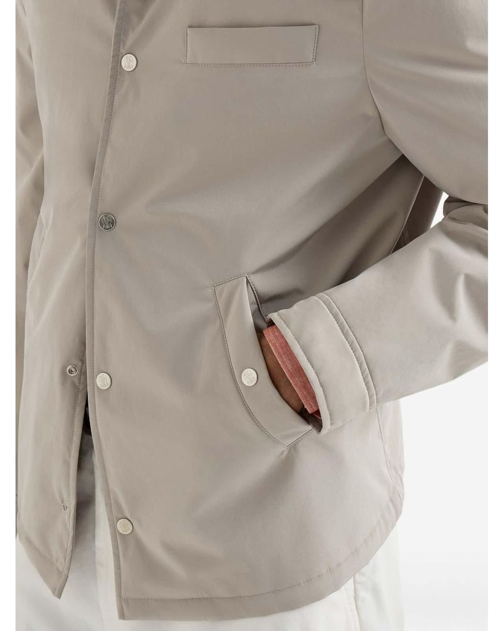 Brunello Cucinelli Gray Padded Jacket for men