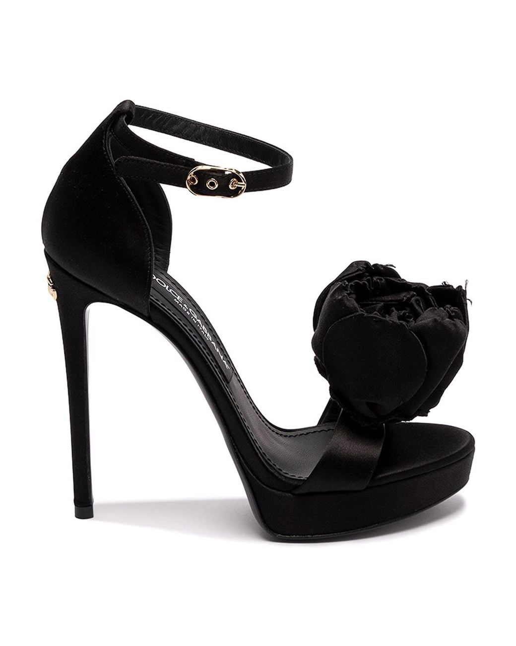 Dolce & Gabbana Black Keira Platform Heel Sandals