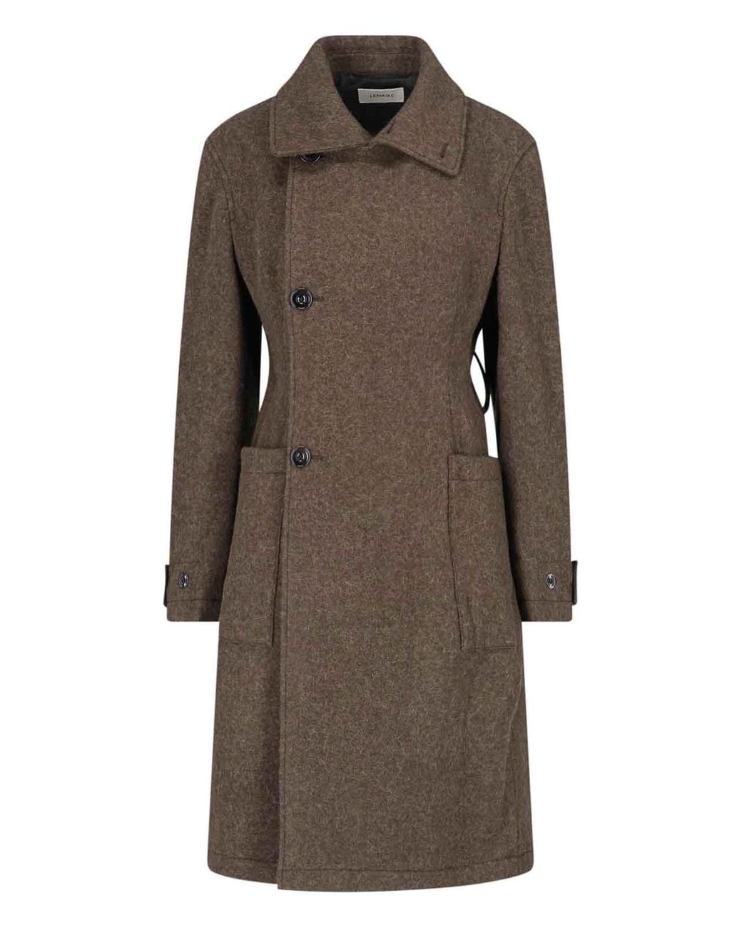 Lemaire Brown Wool Coat
