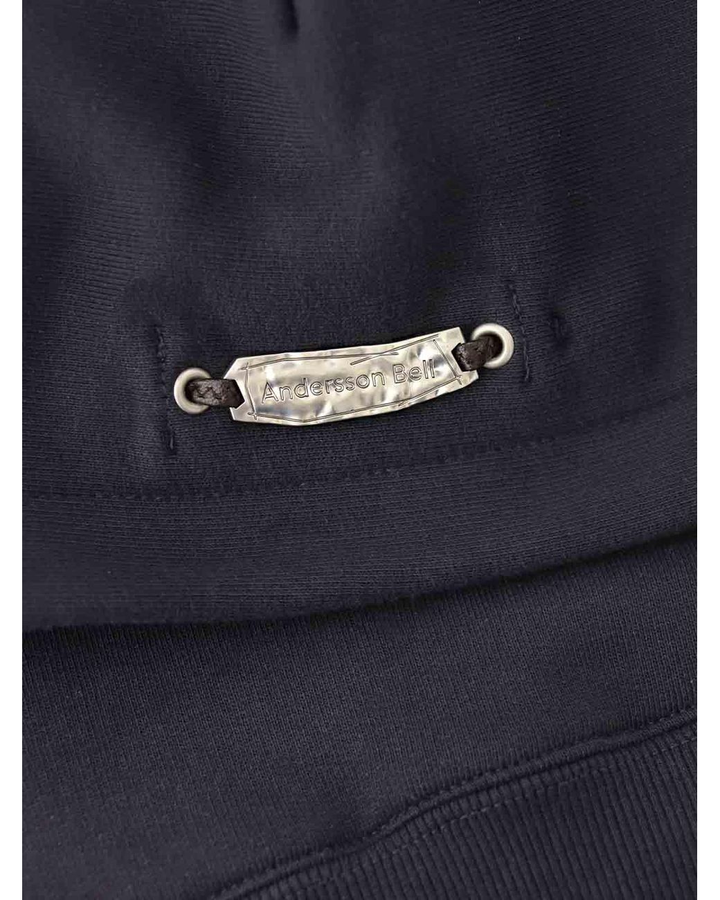 ANDERSSON BELL Blue Adsb Heart Hoodie for men