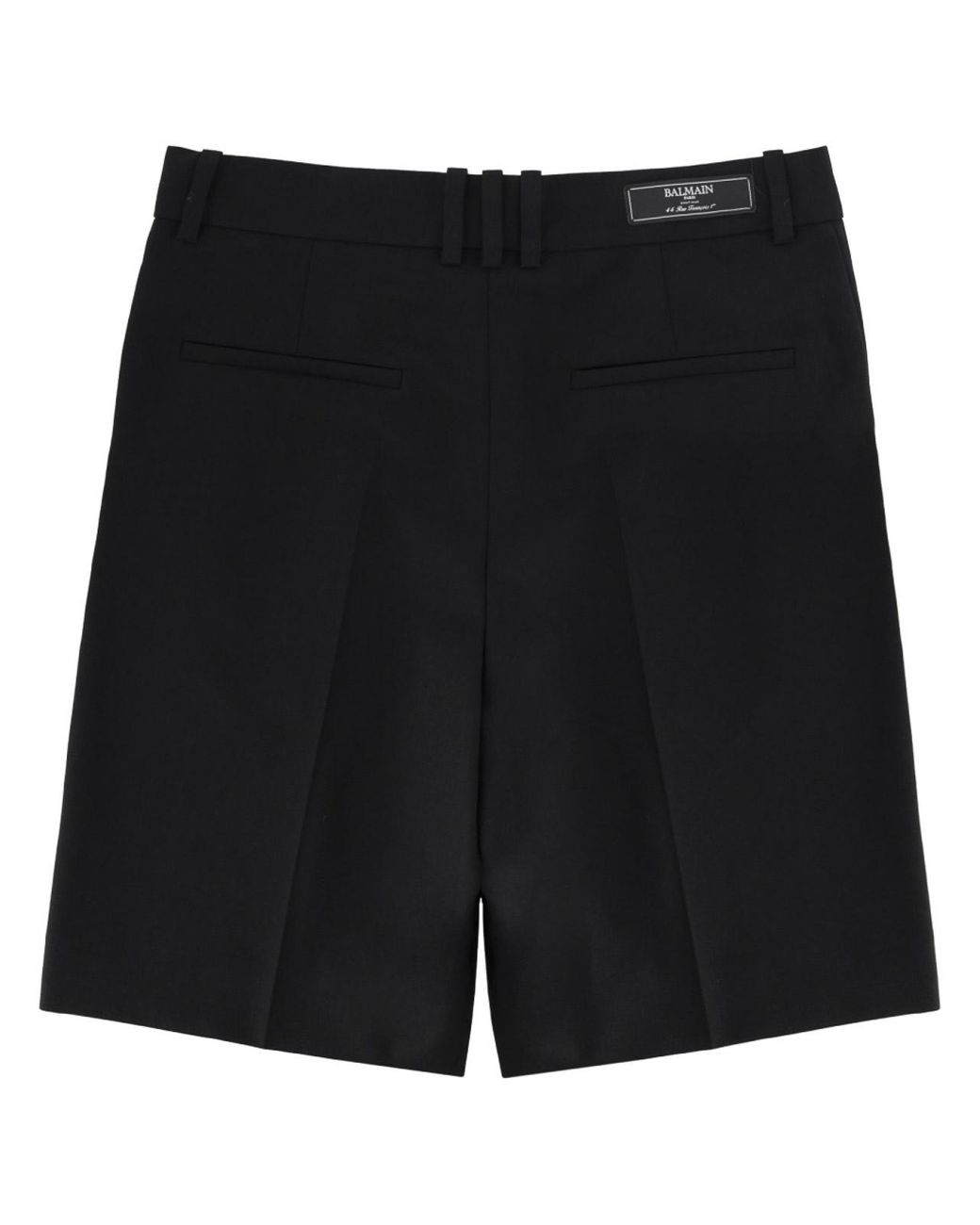 Balmain Black Wool Tailored Shorts for men