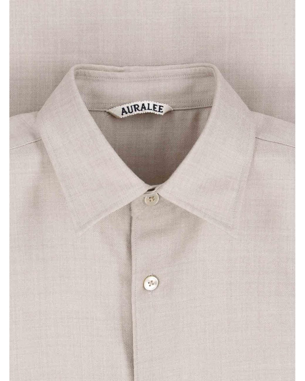 Auralee White Wool Shirt