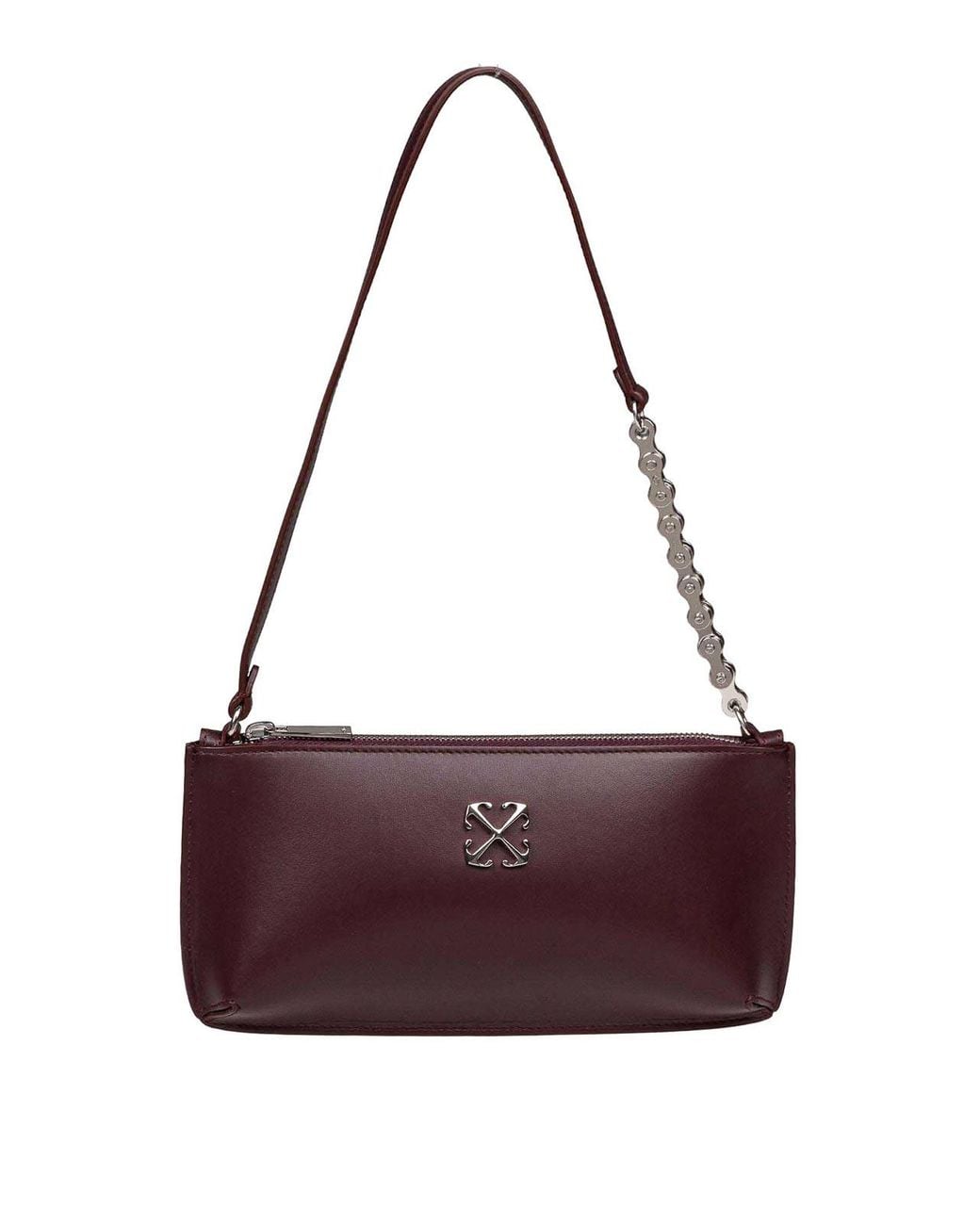 Off-White c/o Virgil Abloh Purple Off Jitney Flat Shoulder Bag