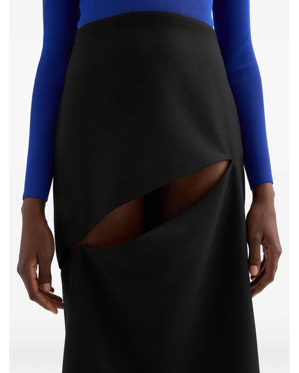 Jil Sander Black Wool Blend Skirt