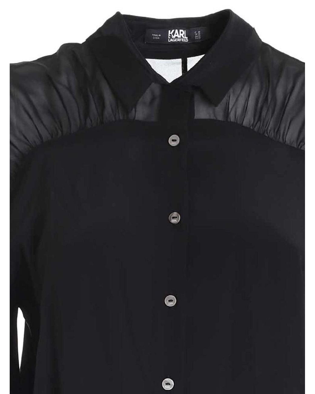 Karl Lagerfeld Black Silk Blouse W