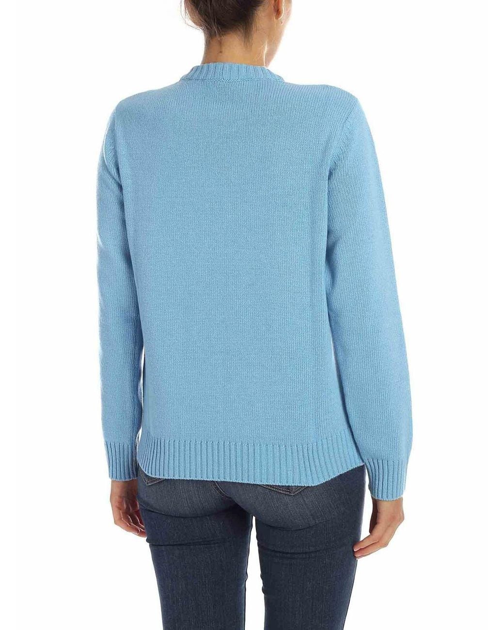 Vivetta Blue Pullover With Intarsia