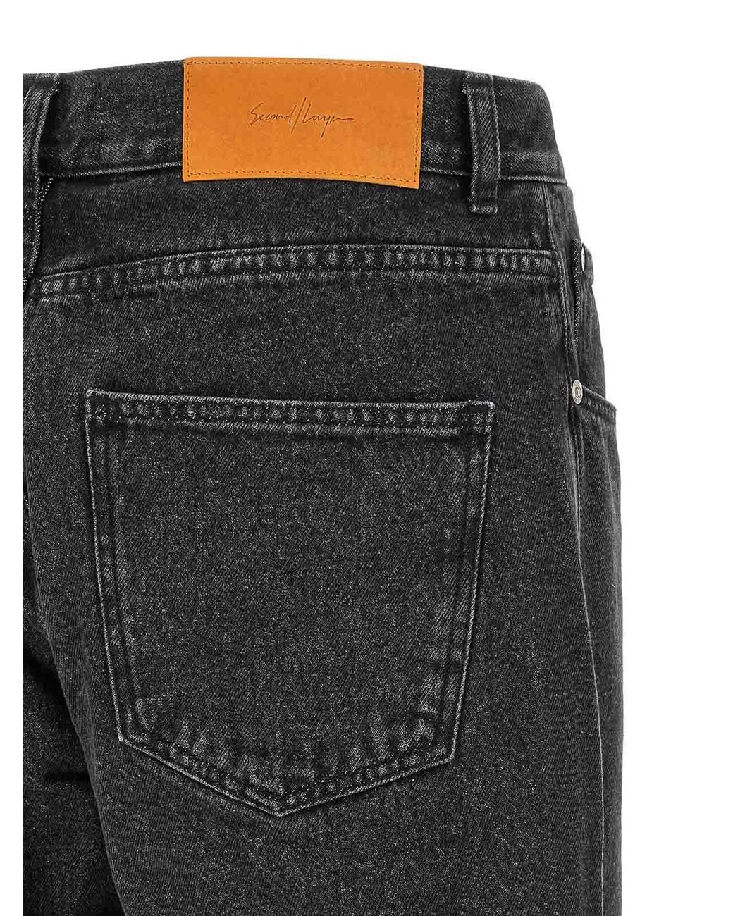 Vaqueros Rectos Second/Layer de hombre de color Black