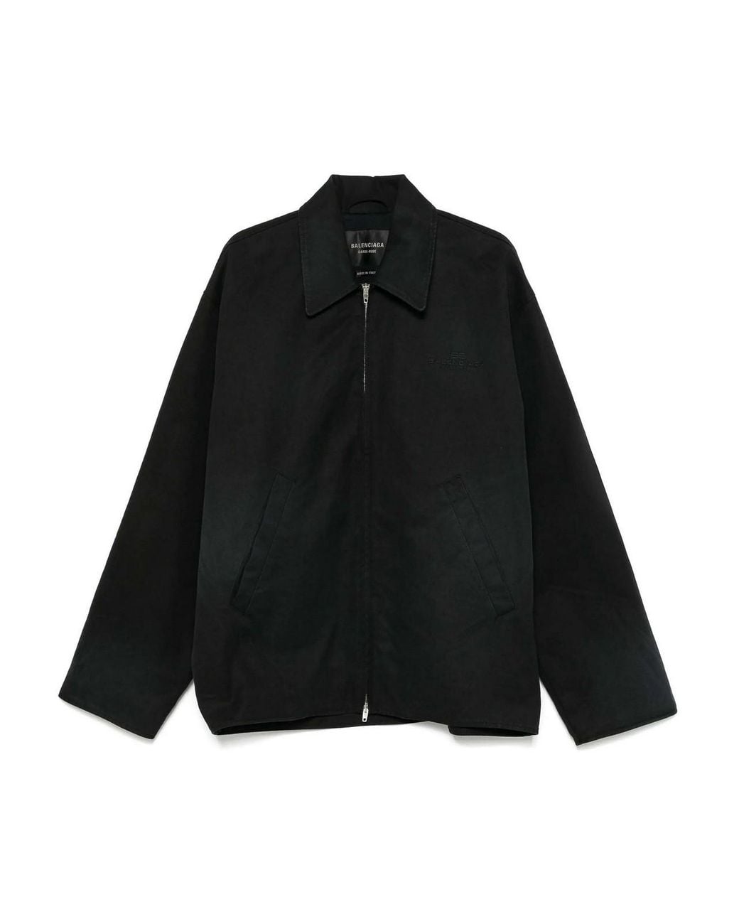 Balenciaga Black Logo-Embroidered Jacket for men