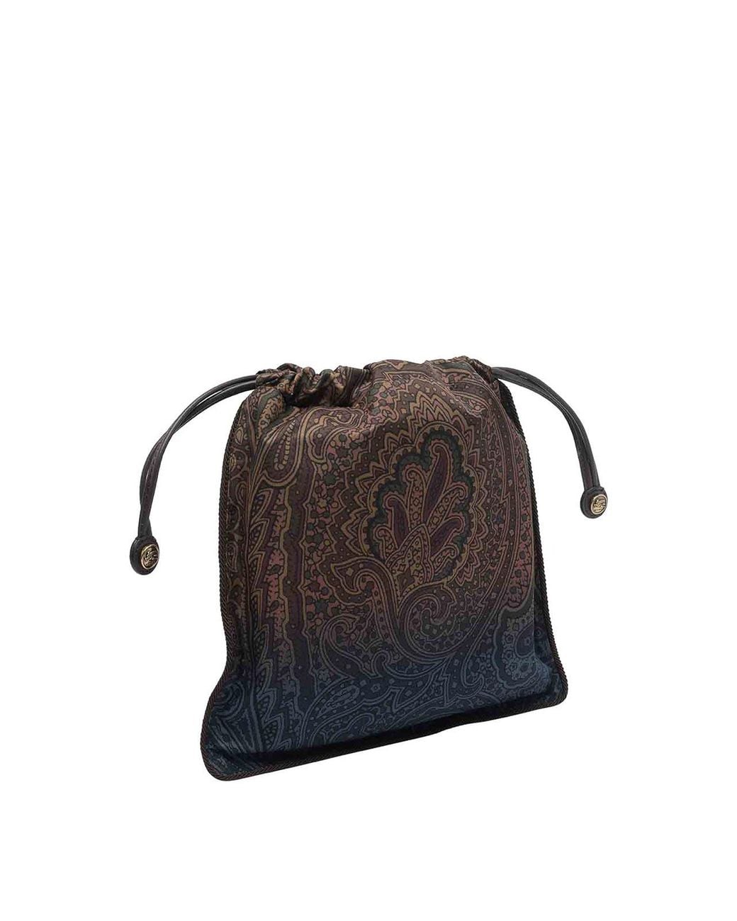 Etro Brown Small Paisley Clutch