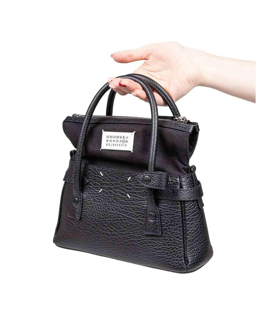 Maison Margiela Black Leather Handbag