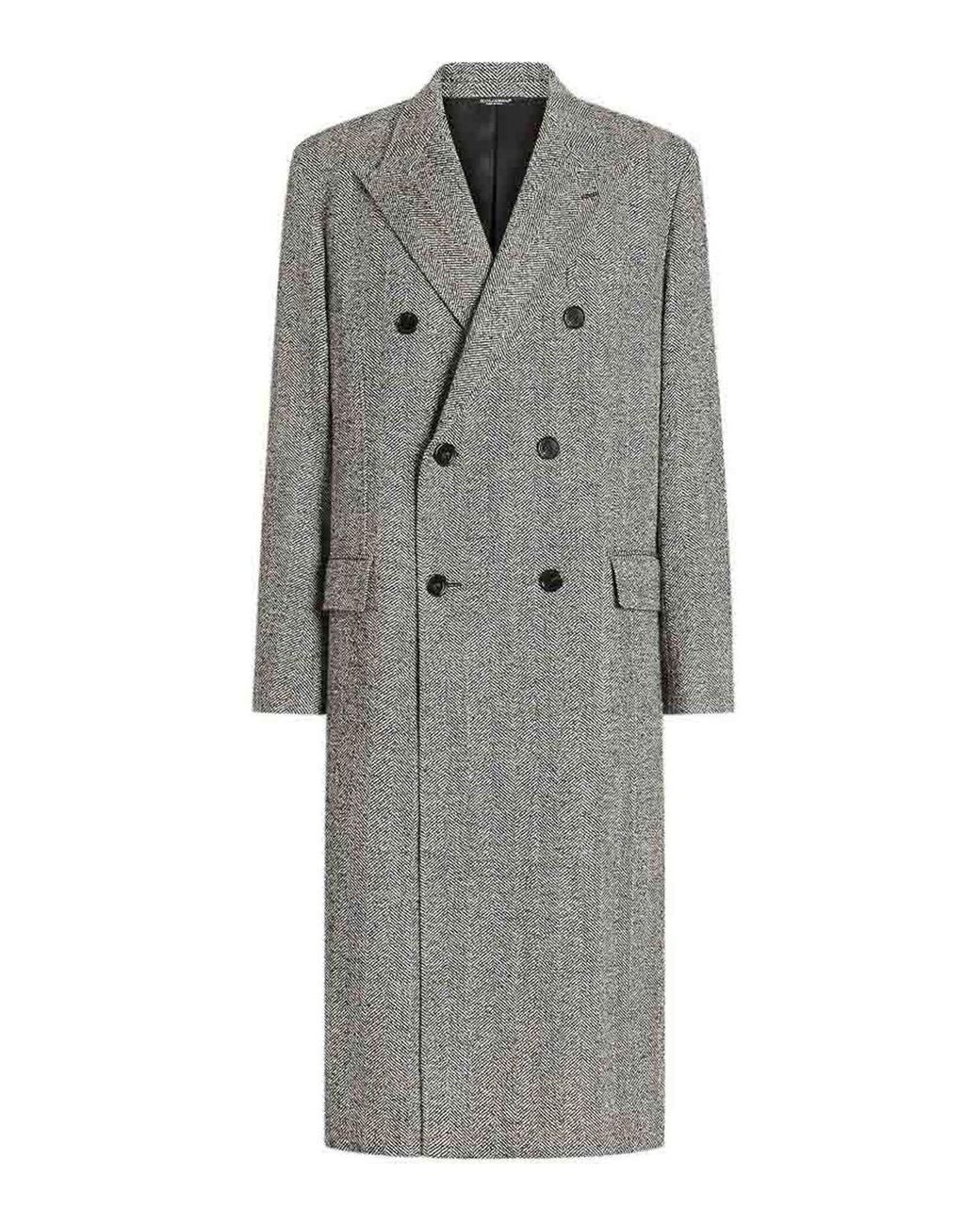 Dolce & Gabbana Gray Coat for men