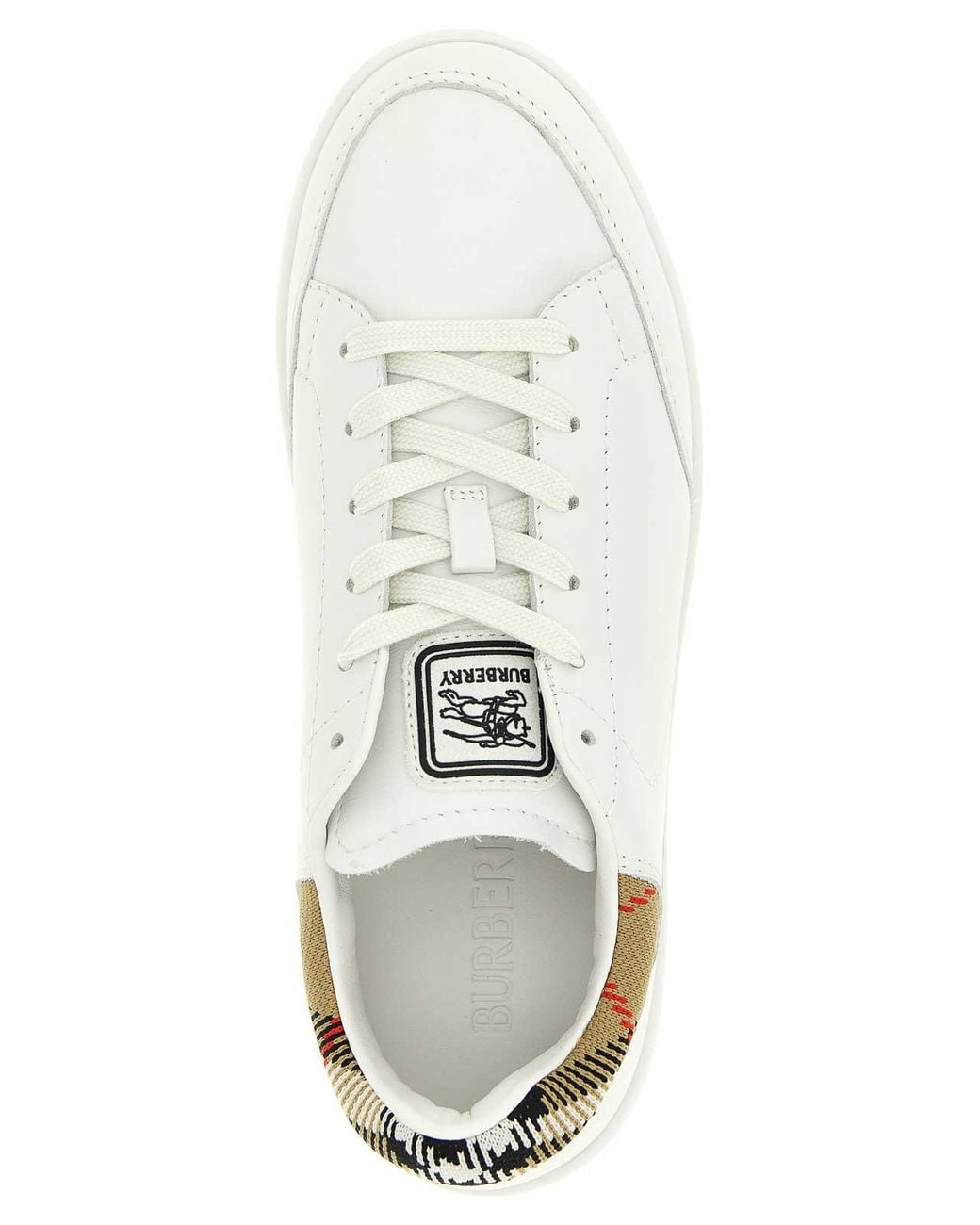 Burberry White Leather Set Sneakers