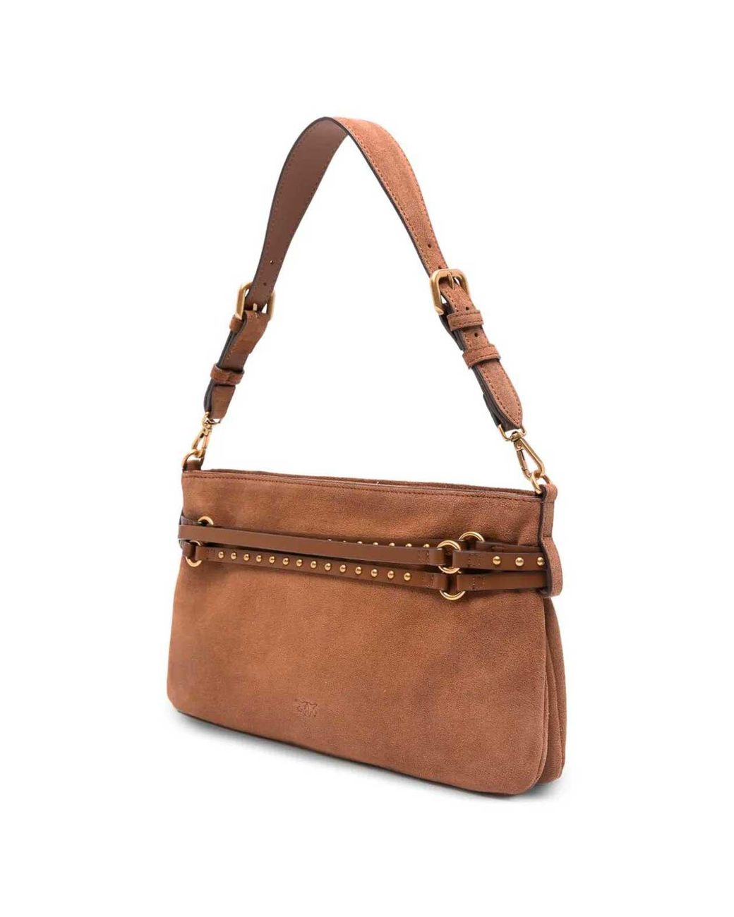 Pinko Brown Classic Suede Belt Bag