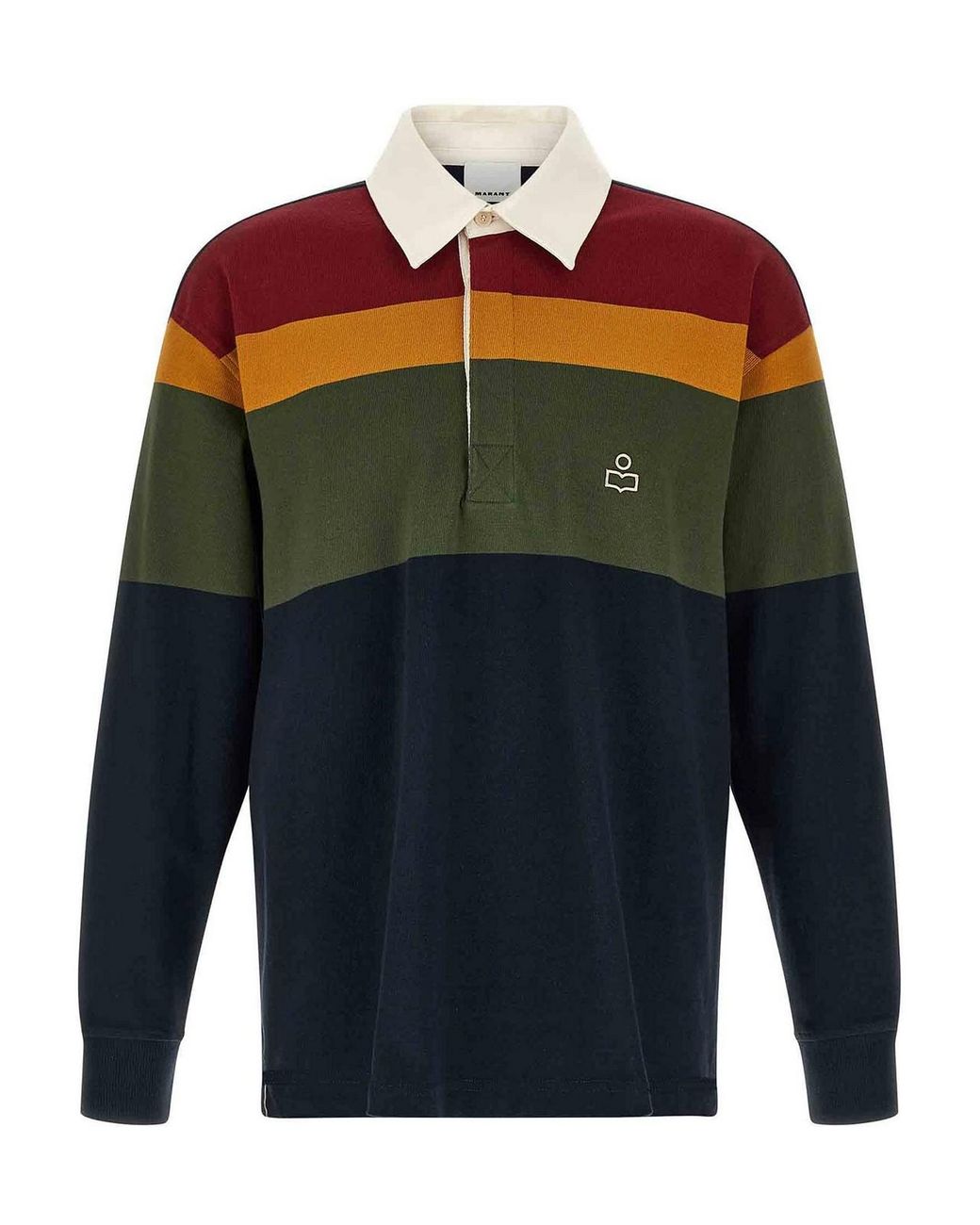 Isabel Marant Blue Color Block Polo Shirt for men