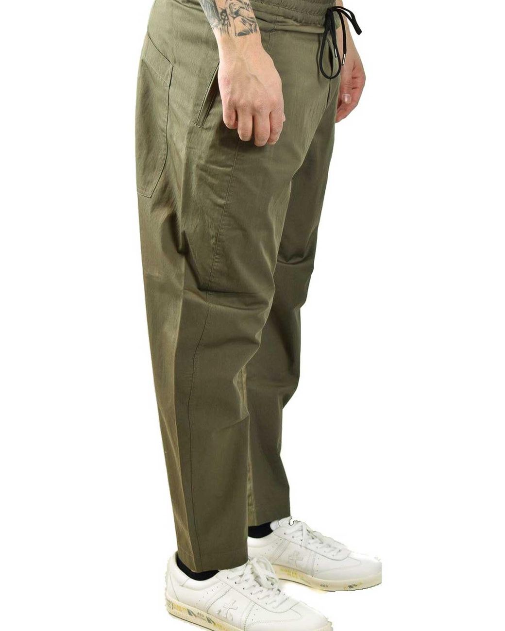 Isabel Benenato Green Trousers for men