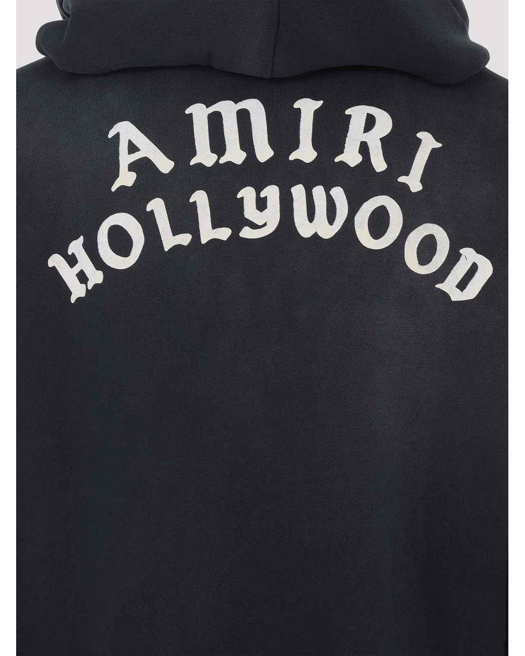 Amiri Black Faded Zip Sweatshirt With Logo Cotton for men