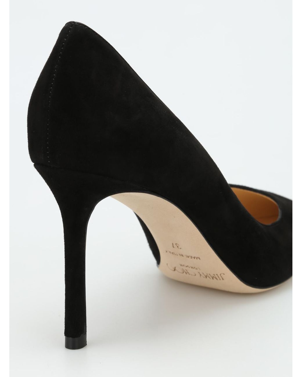 Jimmy Choo Black Romy 85 Suede Pumps