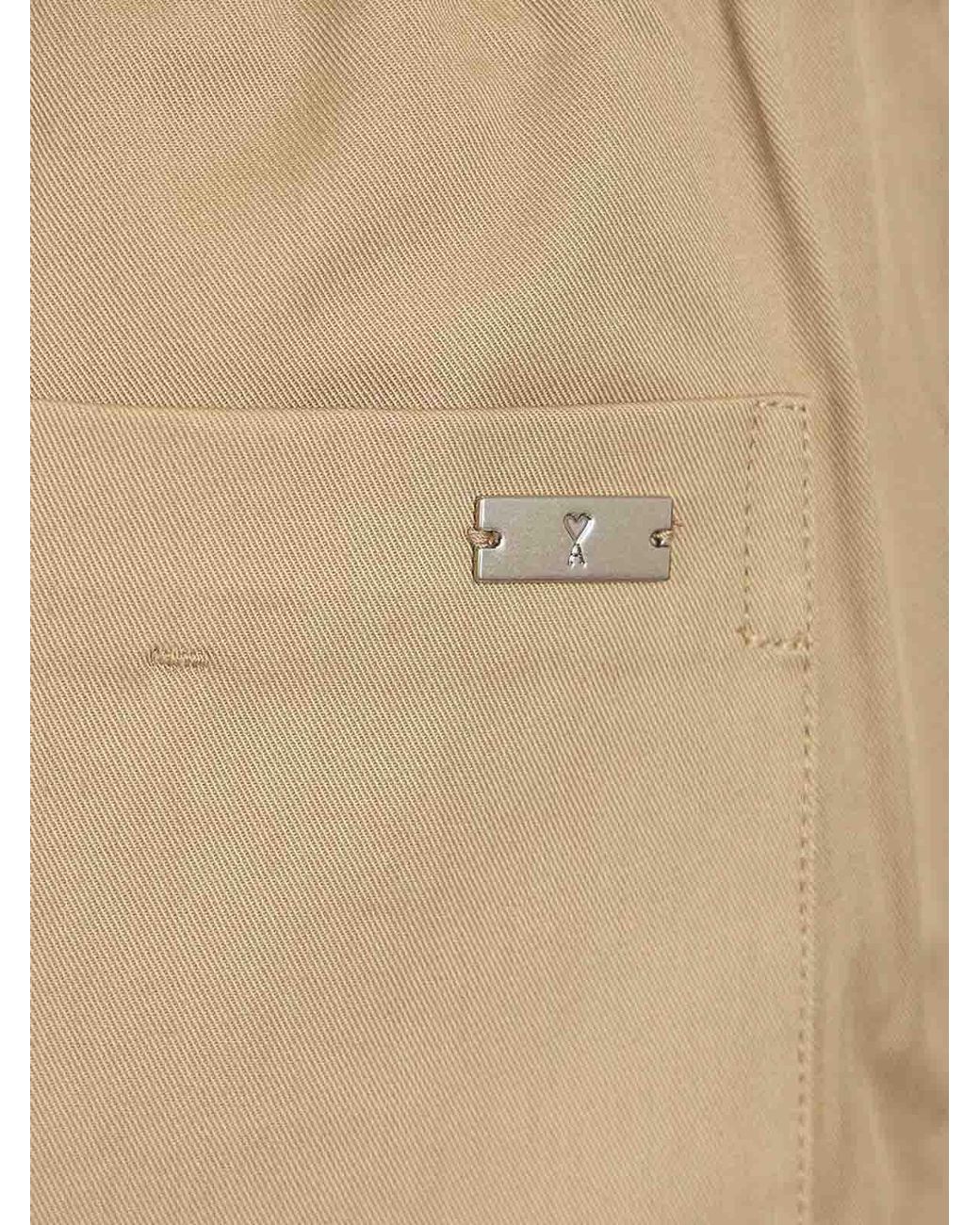 AMI Natural Trousers With Elasticated Waist for men