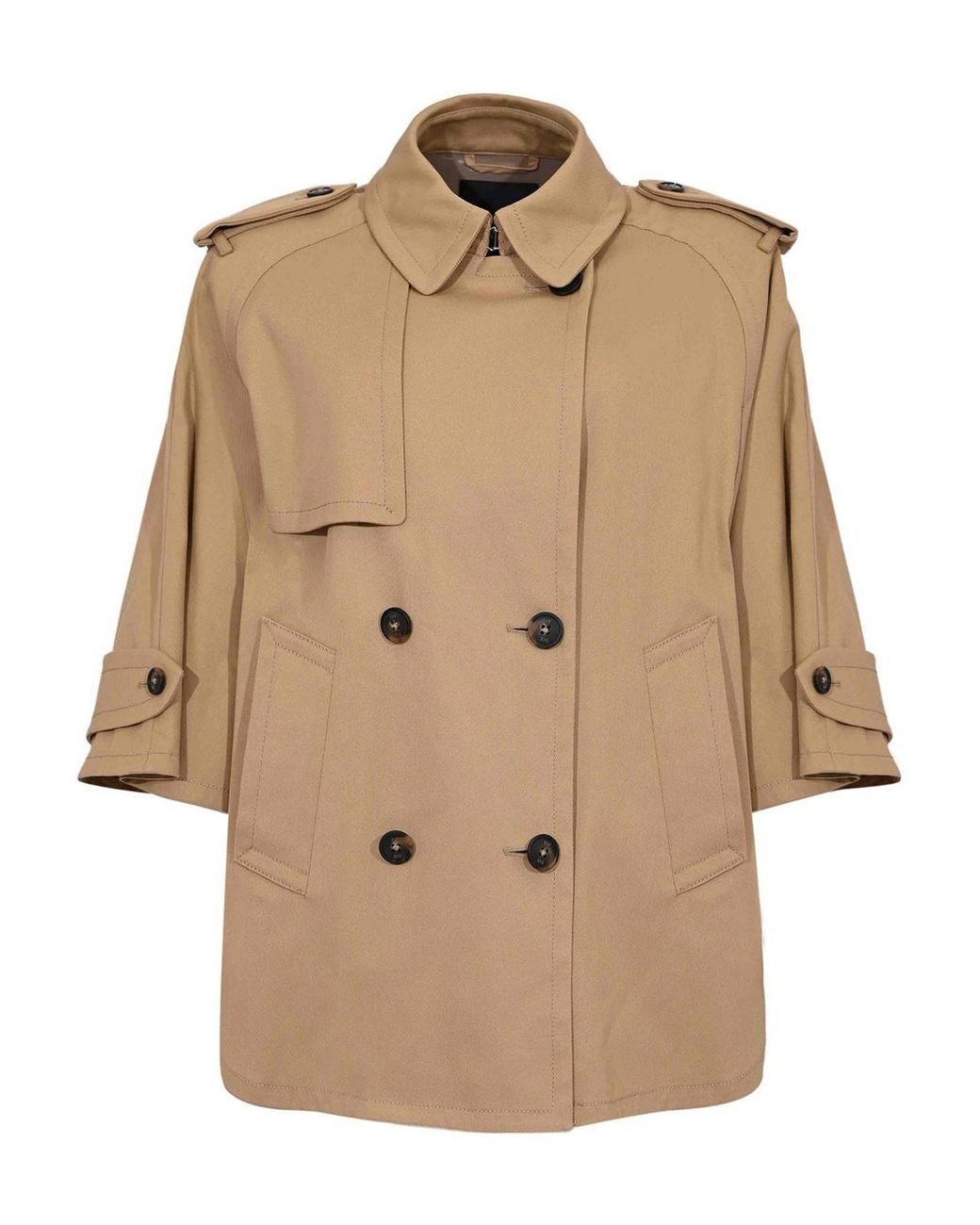Fay Natural Pea Coat