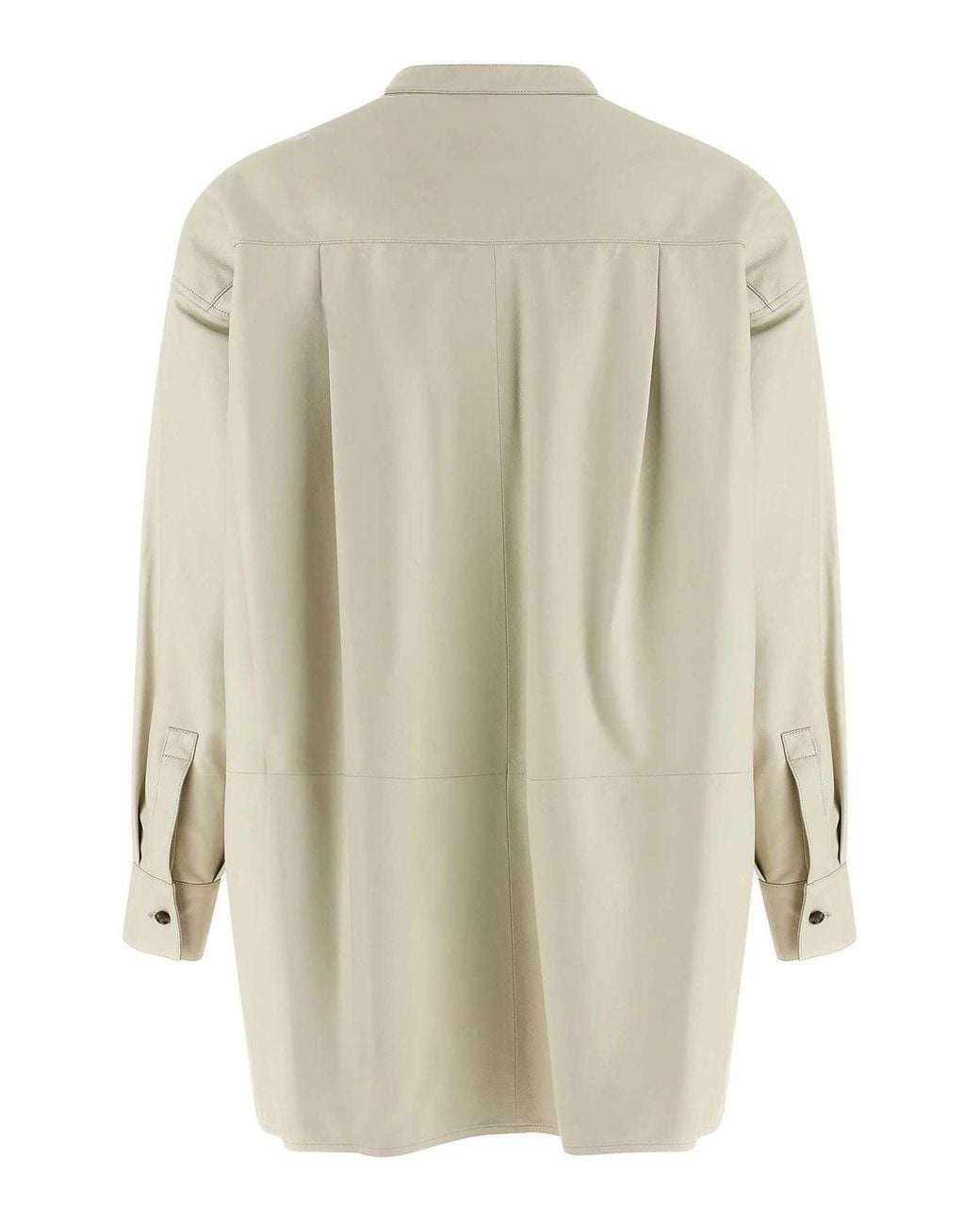 Yves Salomon White Leather Shirt