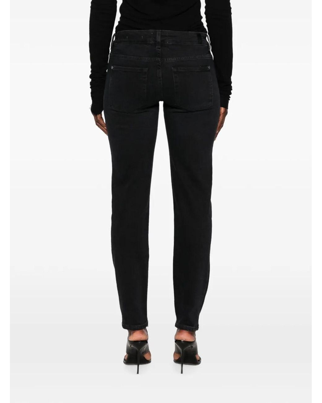Vaqueros Rectos 7 For All Mankind de color Black