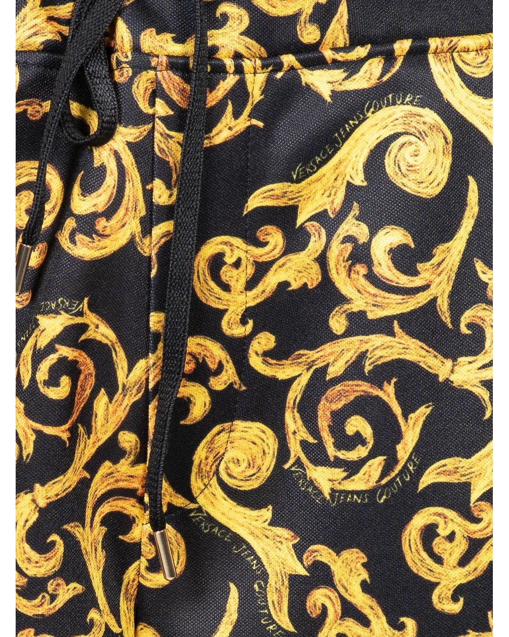 Versace Jeans Couture Black Baroque Shorts for men