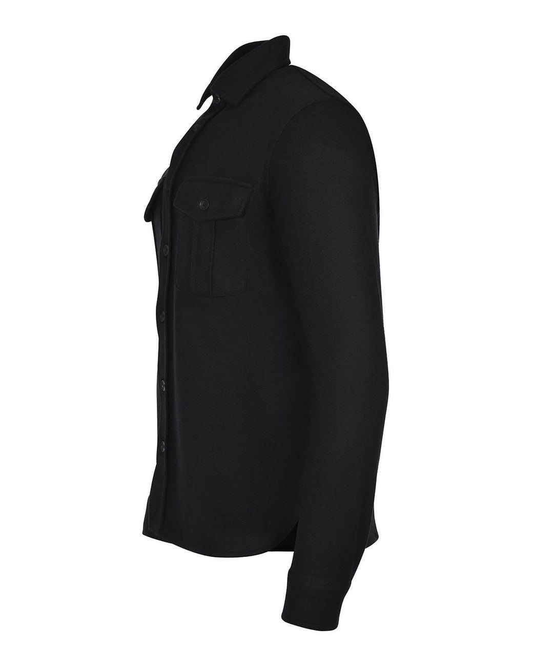FILIPPO DE LAURENTIIS Black Shirt Made Of A Wool And Cashmere Blend for men