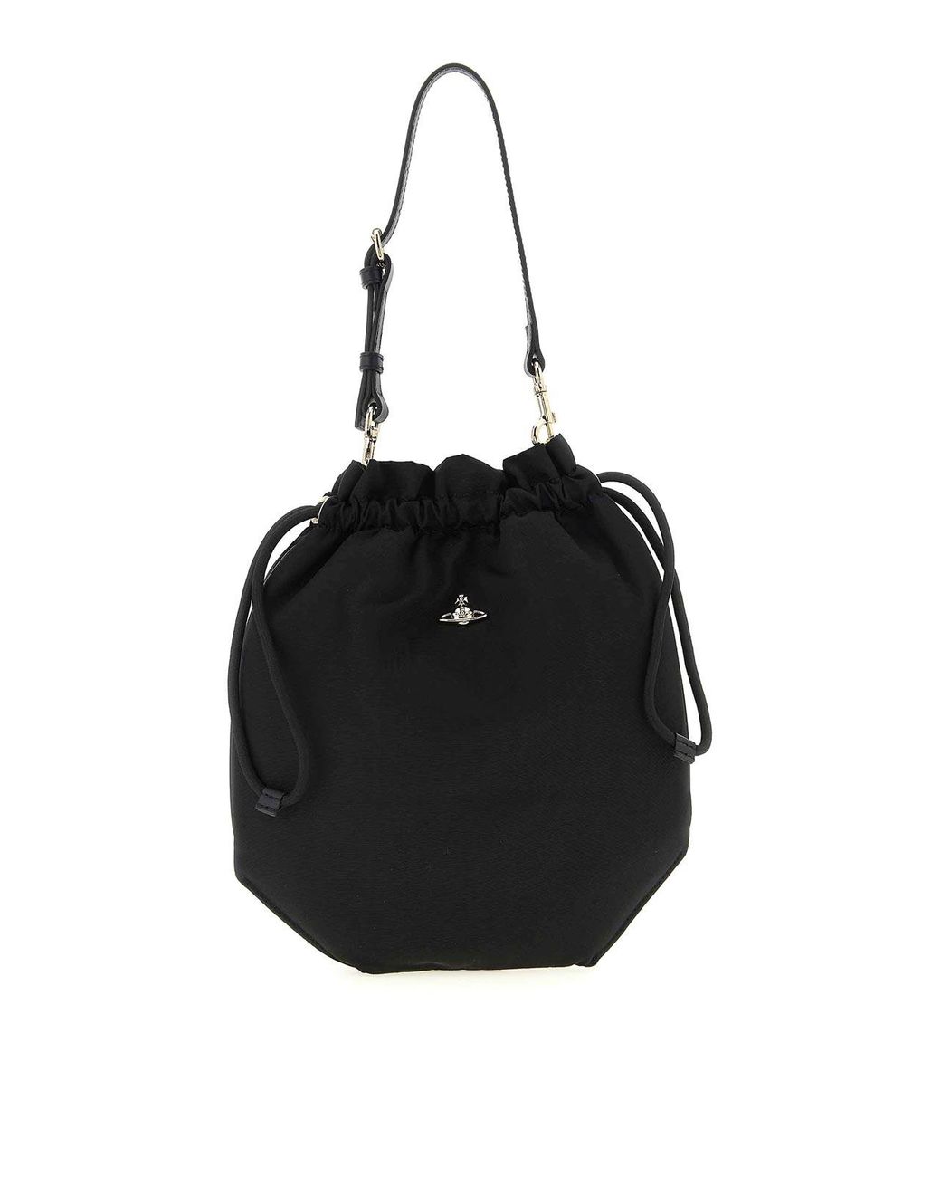 Vivienne Westwood Black Drawstring Pouch Handbag