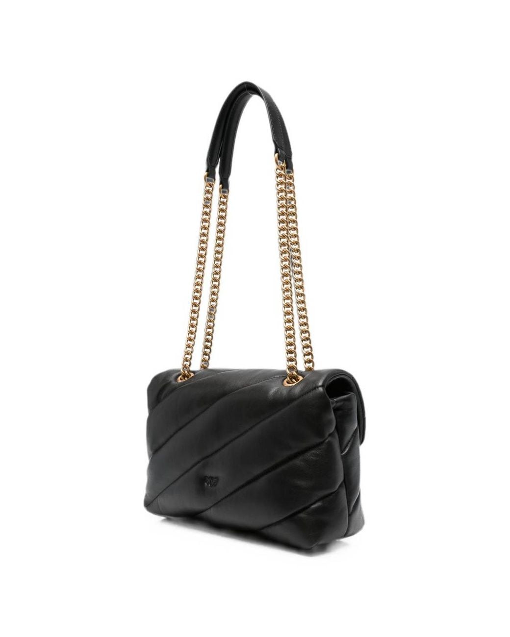 Pinko Black Love Puff Classic Quilted Bag