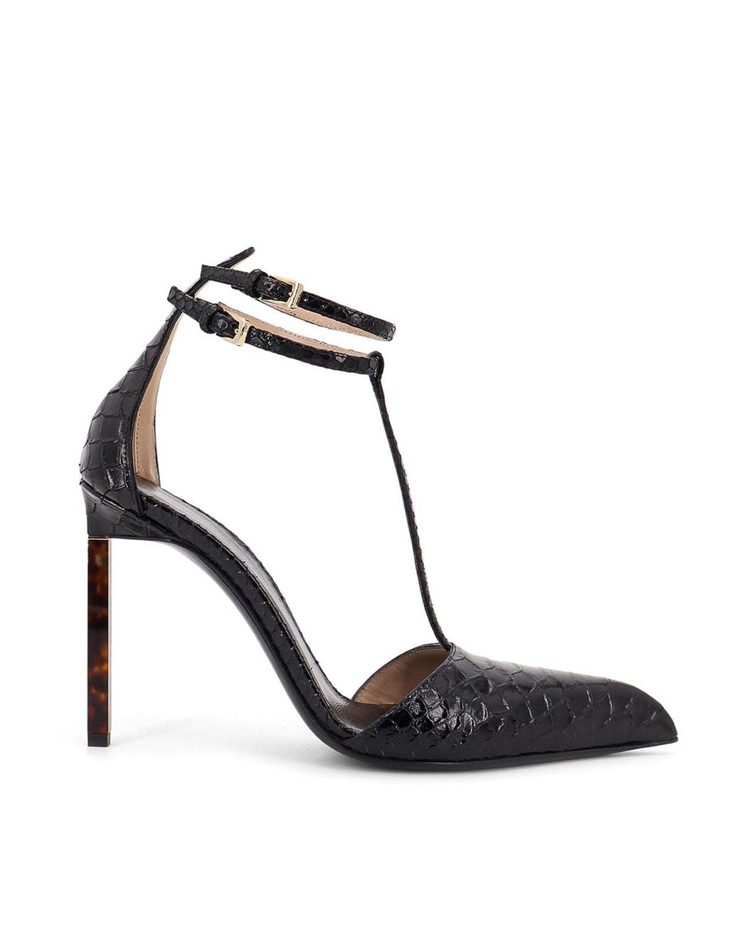 Tom Ford White Python-Effect Leather Pumps