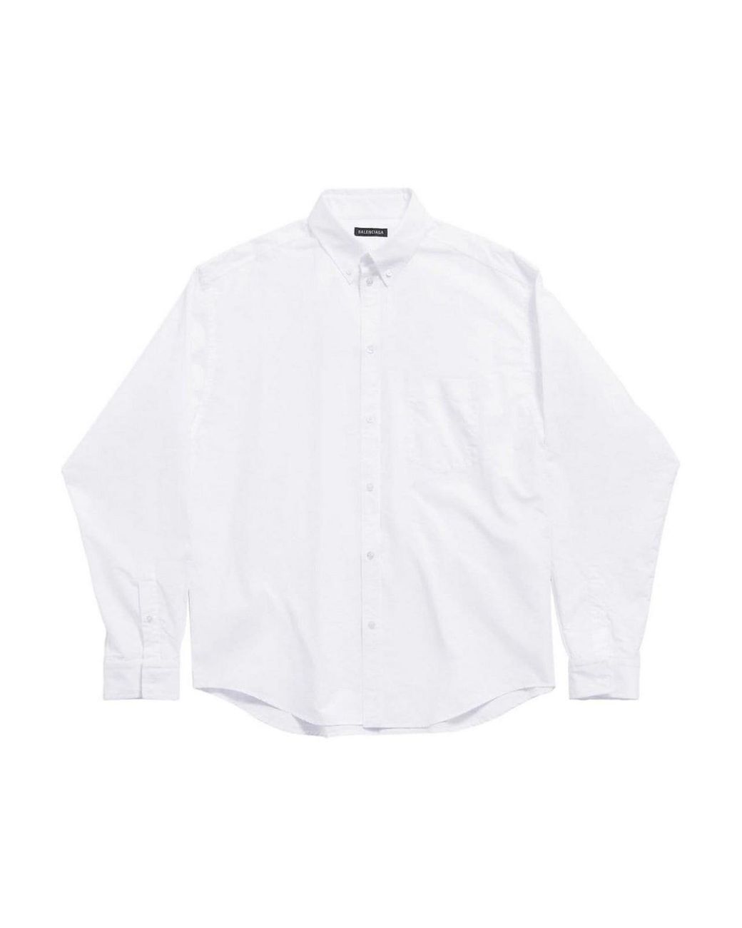 Balenciaga White L/S Large Fit Shirt for men