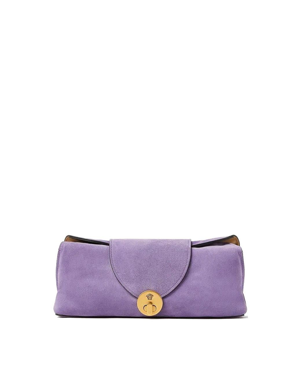 Versace Purple Clutch Calf Leather