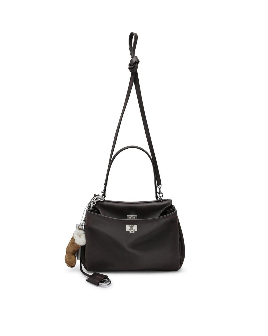 Balenciaga Black Small Rodeo Bag With Key Ring