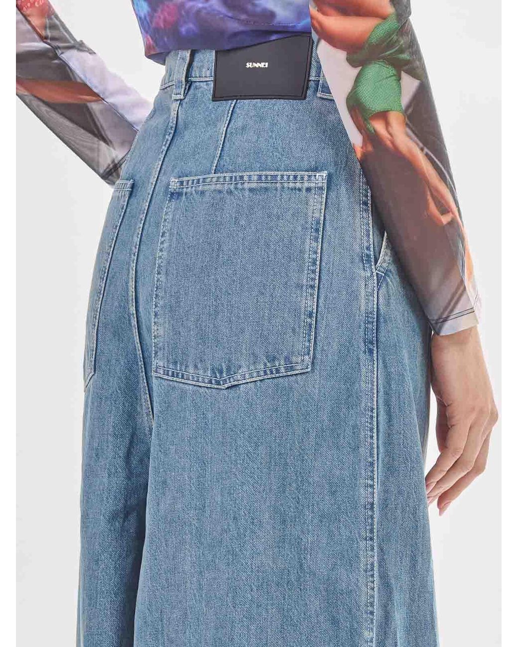 Sunnei Blue Extra Over Pants