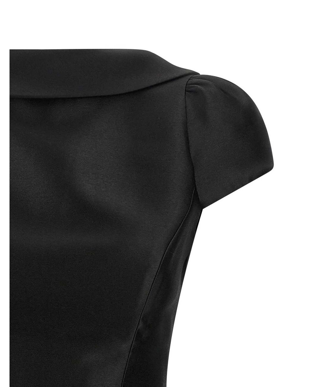 Self-Portrait Black Self Portrait Taffetà Collared Mini' Dress