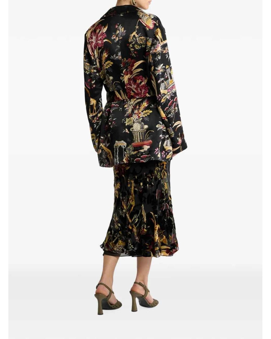 Etro Black Jacket Printed