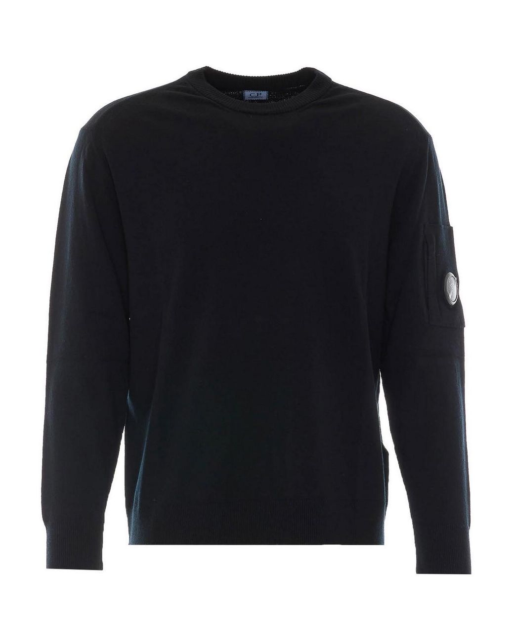 C P Company Blue Lens Extrafine Merino Wool Sweater for men