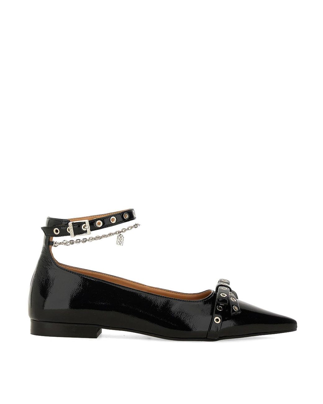 Ganni White Jewel Ballerina