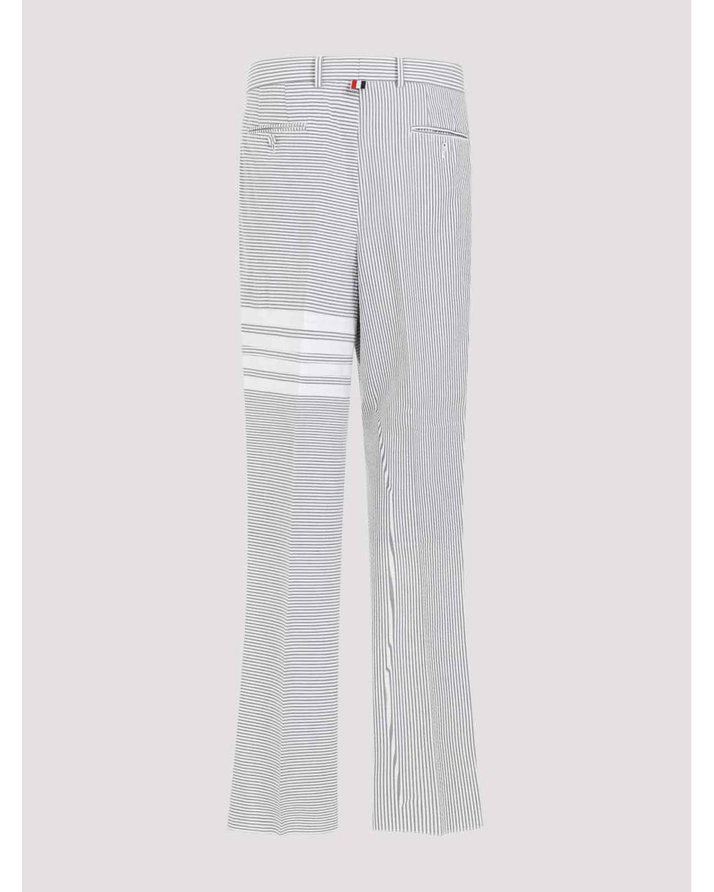 Thom Browne Gray Low Rise Beltloop Pants for men