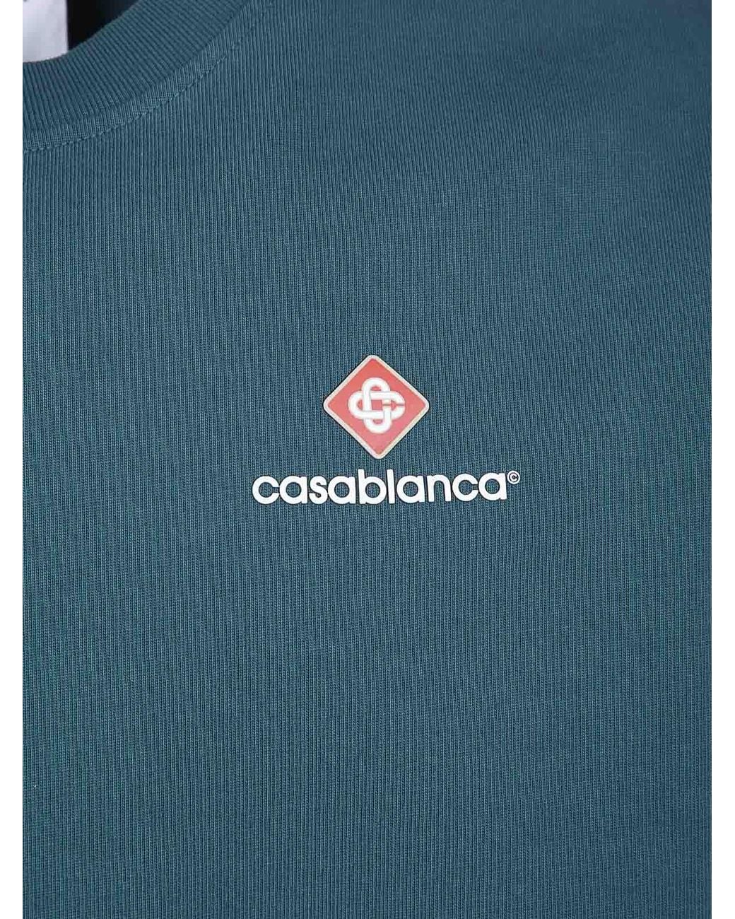 Casablanca Blue Classic T-Shirt for men