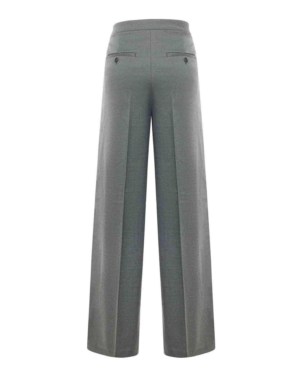 Pinko Gray Placida Wool Blend Trousers