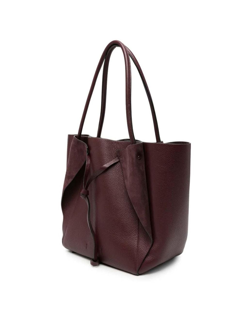 Gabriela Hearst Purple Marija Grained-Leather Tote Bag