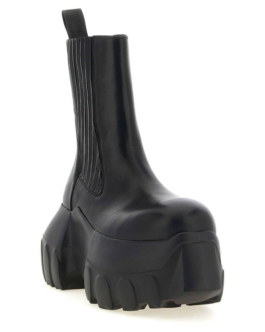 Rick Owens Black Ramie Ankle Boots