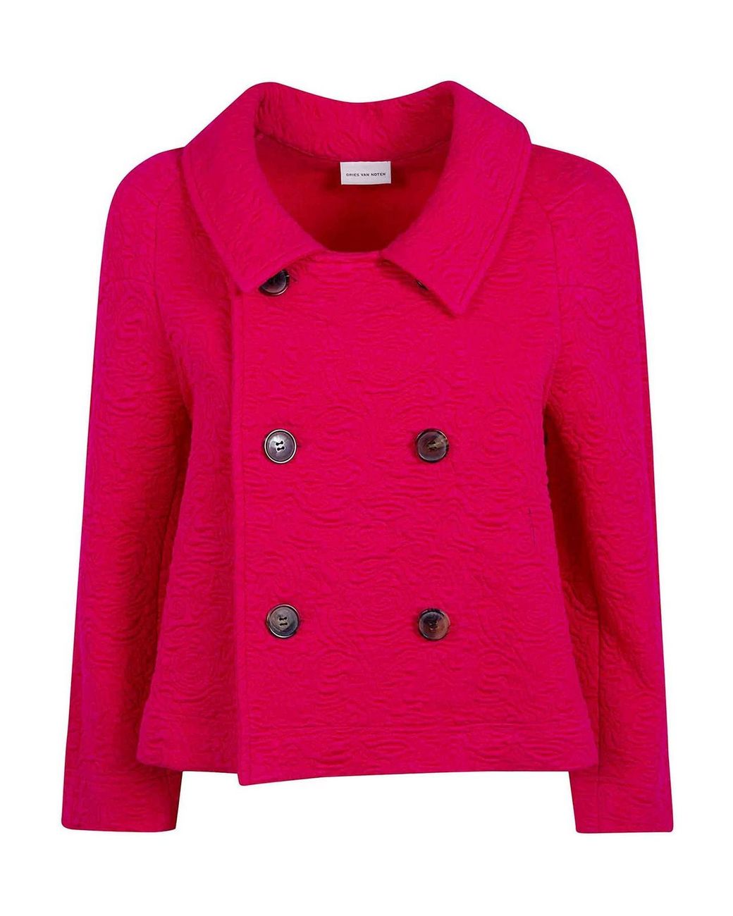 Dries Van Noten Pink Huvia Cropped Jacket
